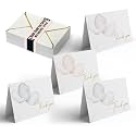 Better Office Products 50 Pack Elegant Thank You Cards & Envelopes with Metallic Gold Foil, 4 Delicate Pastel Floral Cover Designs, Blank Inside, For All Occasions, Weddings, Showers