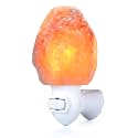 Betus Natural Crystal Himalayan Salt Wall Lamp - Air Purifying Night Light - 360° Rotatable Plug 7W Bulb - Natural