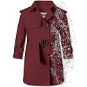 Betusline Boys Waterproof Trench Coat Double Breasted Jacket Dress Coats