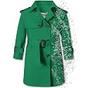 Betusline Boys Waterproof Trench Coat Double Breasted Jacket Dress Coats
