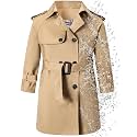Betusline Boys Waterproof Trench Coat Double Breasted Jacket Dress Coats