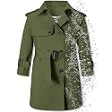 Betusline Boys Waterproof Trench Coat Double Breasted Jacket Dress Coats