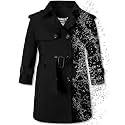 Betusline Boys Waterproof Trench Coat Double Breasted Jacket Dress Coats