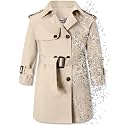 Betusline Boys Waterproof Trench Coat Double Breasted Jacket Dress Coats