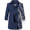 Betusline Boys Waterproof Trench Coat Double Breasted Jacket Dress Coats