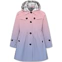 Betusline Girl's Single Breasted Trench Coat Hooded Dress Coat Outerwear