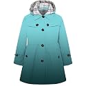 Betusline Girl's Single Breasted Trench Coat Hooded Dress Coat Outerwear