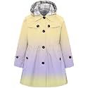 Betusline Girl's Single Breasted Trench Coat Hooded Dress Coat Outerwear