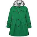 Betusline Girl's Single Breasted Trench Coat Hooded Dress Coat Outerwear