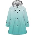 Betusline Girl's Single Breasted Trench Coat Hooded Dress Coat Outerwear