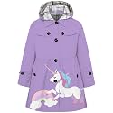 Betusline Girl's Single Breasted Trench Coat Hooded Dress Coat Outerwear