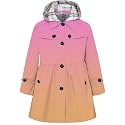 Betusline Girl's Single Breasted Trench Coat Hooded Dress Coat Outerwear