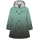 Betusline Girl's Single Breasted Trench Coat Hooded Dress Coat Outerwear