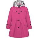Betusline Girl's Single Breasted Trench Coat Hooded Dress Coat Outerwear