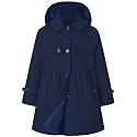 Betusline Girl's Single Breasted Trench Coat Hooded Dress Coat Outerwear