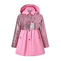 Betusline Girl's Single Breasted Trench Coat Hooded Dress Coat Outerwear