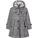 Betusline Girls' Dress Coat Hoodie Wool Blend Coats Fall Winter Peacoat