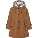 Betusline Girls' Dress Coat Hoodie Wool Blend Coats Fall Winter Peacoat