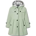 Betusline Girls' Dress Coat Hoodie Wool Blend Coats Fall Winter Peacoat