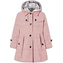 Betusline Girls' Dress Coat Hoodie Wool Blend Coats Fall Winter Peacoat