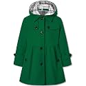 Betusline Girls' Dress Coat Hoodie Wool Blend Coats Fall Winter Peacoat