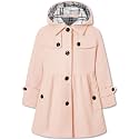 Betusline Girls' Dress Coat Hoodie Wool Blend Coats Fall Winter Peacoat
