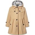 Betusline Girls' Dress Coat Hoodie Wool Blend Coats Fall Winter Peacoat