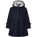 Betusline Girls' Dress Coat Hoodie Wool Blend Coats Fall Winter Peacoat
