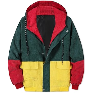 Betusline Mens Retro Long Sleeve Color Block