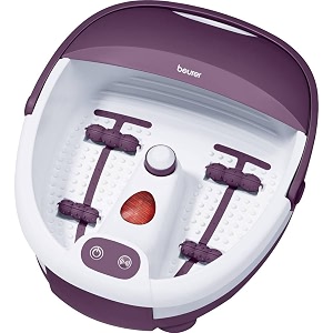 beurer fb 21 foot spa for invigorated well cared-for feet with 3 functions vibration massage bubble massage water tempering 3 years warranty purple 1 count pack of 1 fb21