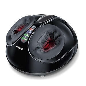 beurer fm90 shiatsu and air compression corded electric foot massagerdual massage functionoptional heat function3 pre-set programmes black