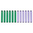 BEVARA Sealing Clips Green/Lilac 14 cm, 12 Pack, 50% Recycled Plastic, Freezer-Safe, Dishwasher-Safe, for Large Bags, 2 Colours