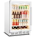 Velivi 24''Beverage Refrigerator Undercounter Fridge with Glass Door
