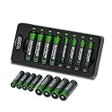 BEVIGOR Rechargeable NiMH AA AAA Battery Kit with Charger 8AA and 8AAA