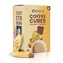 Bevzilla 10 Creamy Vanilla Flavor Instant Coffee Cubes | Made with Date Palm Jaggery &amp; Arabica Beans | No Refined Sugar | No Preservatives | Coffee Premix with Real Ingredients| Enjoy Hot &amp; Cold