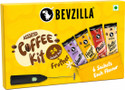 Bevzilla 24 Coffee Sachets With Frother | Cafe Coffee Kit | 4 Flavours Instant Coffee