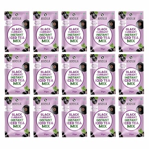 bevzilla blackcurrant instant iced tea pack of 1530gm each sachet  bold amp fruity flavor  refreshing summer drink  instant mix amp travel-friendly
