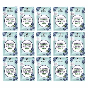 bevzilla blueberry instant iced tea mix  pack of 1530gm each  delicious amp hydrating  quick to prepare  cool amp refreshing summer beverage