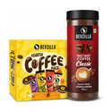 Bevzilla Classic Strong Coffee (200g) X Assorted Instant Coffee Powder Sachets (48X2g) Instant Coffee (196 g, Vanilla, Hazelnut, Unflavoured, Butterscotch Flavoured)