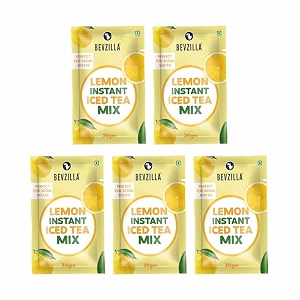 bevzilla lemon instant iced tea mix  pack of 530gm each  zesty amp refreshing  instant summer beverageeasy to useperfect for quick hydration