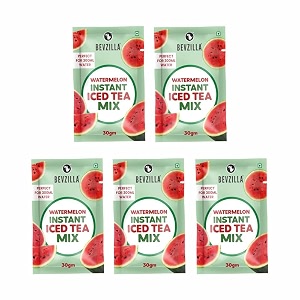 bevzilla watermelon instant iced tea mix  pack of 530gm each  juicy amp refreshing summer drinkeasy to useperfect for quick hydration