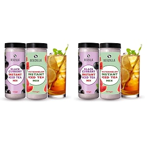 bevzilla watermelon instant iced tea mix  pack of 10 15gm each  juicy amp refreshing summer drinkeasy to useperfect for quick hydration