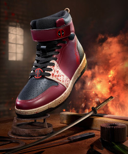 BEWAKOOF Deadpool Color Block High-Top Sneakers For