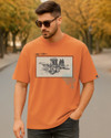 BEWAKOOF Graphic Print Men Round Neck Orange