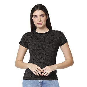 Bewakoof Half Sleeve Plain Rib T-Shirt