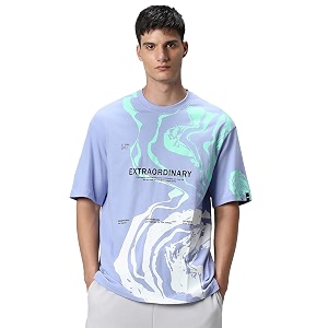 Bewakoof Mens 100 Cotton Printed Oversized Fit