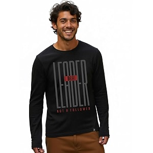 Bewakoof Mens Cotton Printed LeaderFull Sleeves