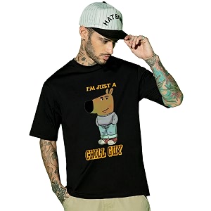 Bewakoof Mens Graphic Print Oversized Fit Half