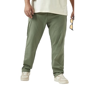 Bewakoof Mens Mid Rise Solid Regular Fit
