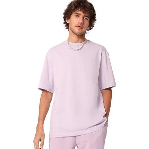 Bewakoof Mens Solid Oversized Fit Half Sleeve